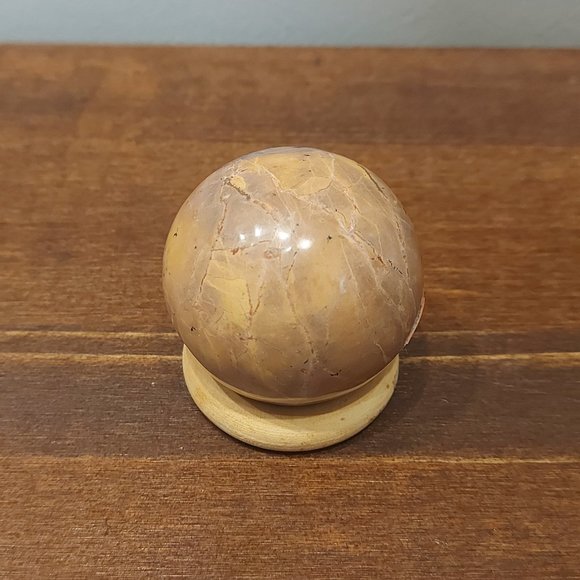 🔥 Sale 🔥 Red Vain Marble Sphere - 8.70 - Final Price - Picture 4 of 10